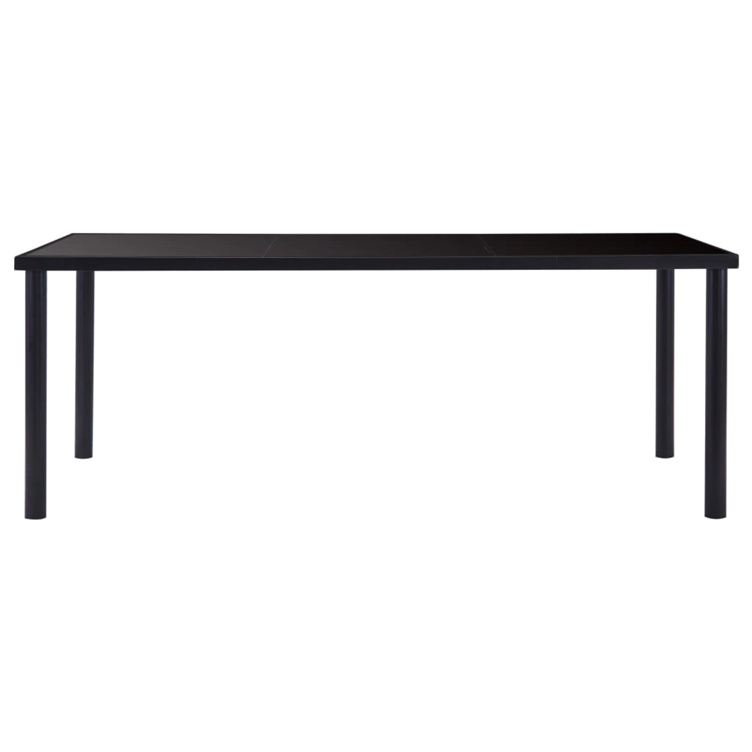 vidaXL Esstisch Schwarz 200 x 100 x 75 cm Hartglas Metall von VIDAXL