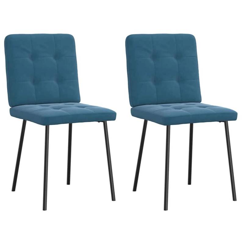 vidaXL Esszimmerstühle 2 Stk Blau Samt 4101067 vidaXL Esszimmerstühle 2 Stk Blau Samt 4101067 von VIDAXL