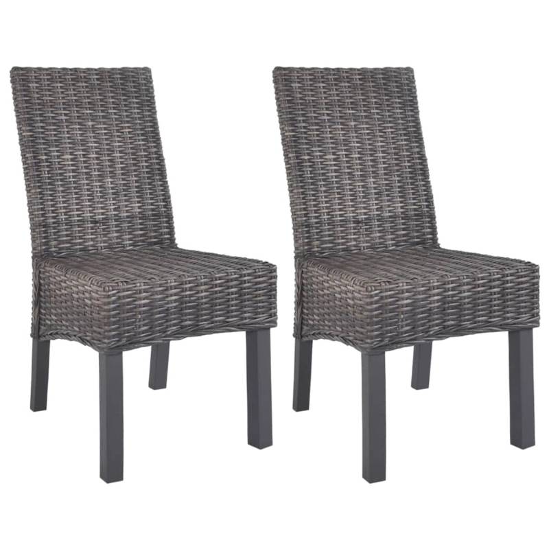 vidaXL Esszimmerstühle 2 Stk Braun Kubu-Rattan und Mahagoniholz 246655 vidaXL Esszimmerstühle 2 Stk Braun Kubu-Rattan und Mahagoniholz 246655 von VIDAXL
