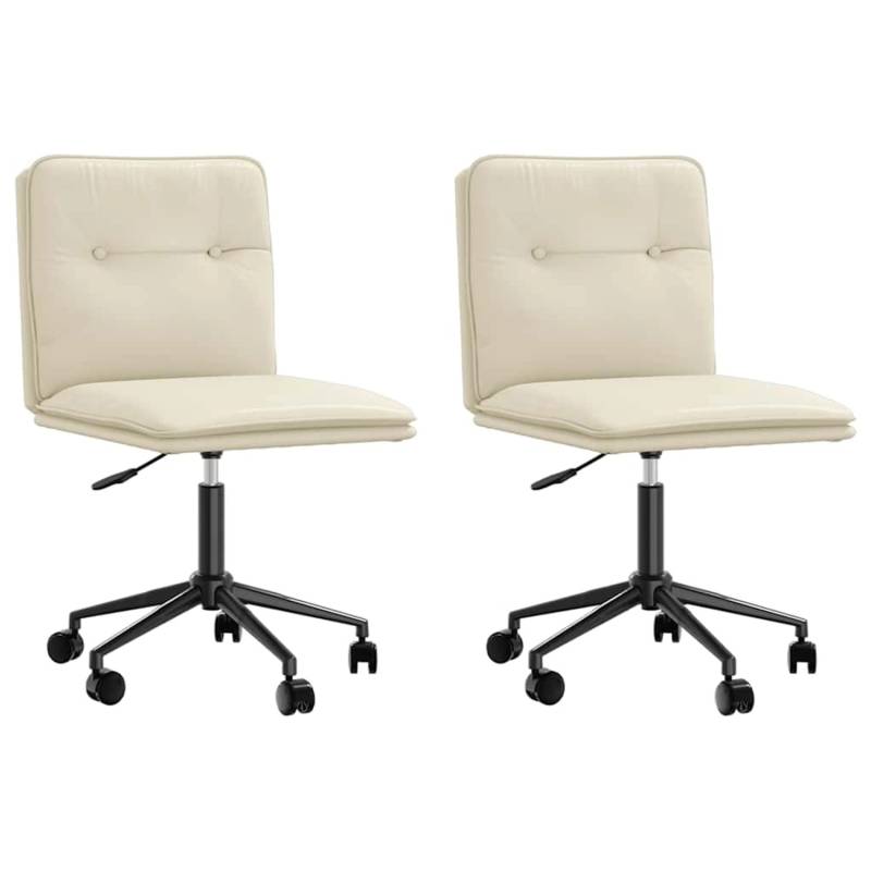 vidaXL Esszimmerstühle 2 Stk Creme Kunstleder 3315420 vidaXL Esszimmerstühle 2 Stk Creme Kunstleder 3315420 von VIDAXL