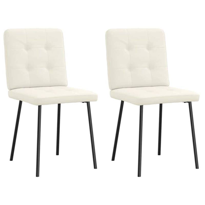 vidaXL Esszimmerstühle 2 Stk Creme Samt 4101066 vidaXL Esszimmerstühle 2 Stk Creme Samt 4101066 von VIDAXL