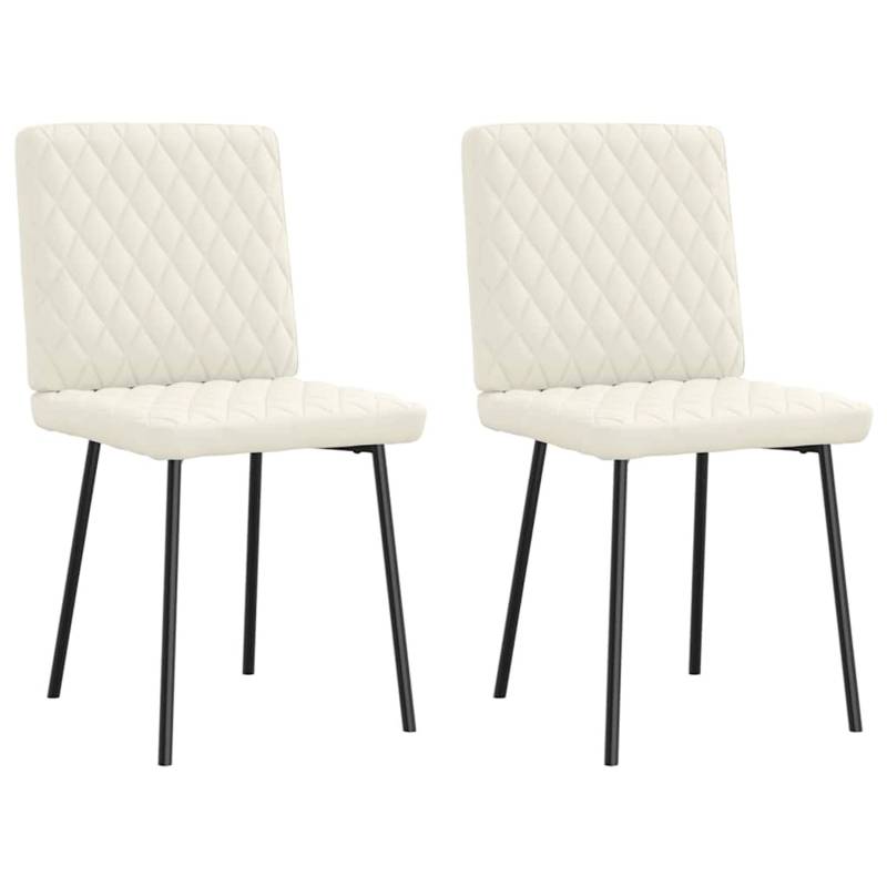 vidaXL Esszimmerstühle 2 Stk Creme Samt 4101112 vidaXL Esszimmerstühle 2 Stk Creme Samt 4101112 von VIDAXL