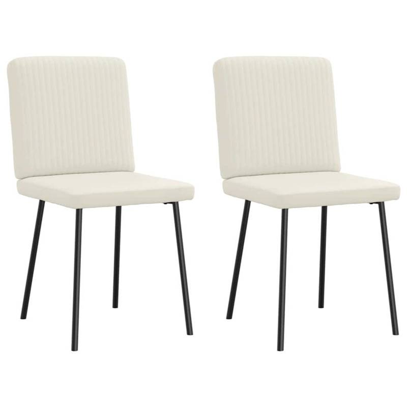 vidaXL Esszimmerstühle 2 Stk Creme Samt 4101195 vidaXL Esszimmerstühle 2 Stk Creme Samt 4101195 von VIDAXL