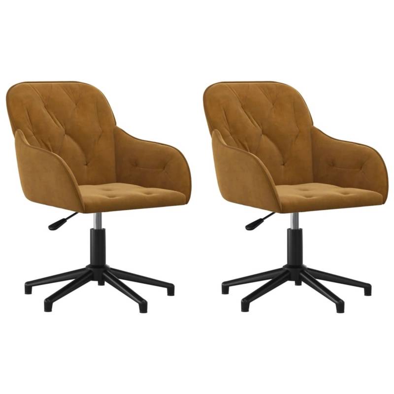 vidaXL Esszimmerstühle 2 Stk Drehbar Braun Samt 3103385 vidaXL Esszimmerstühle 2 Stk Drehbar Braun Samt 3103385 von VIDAXL