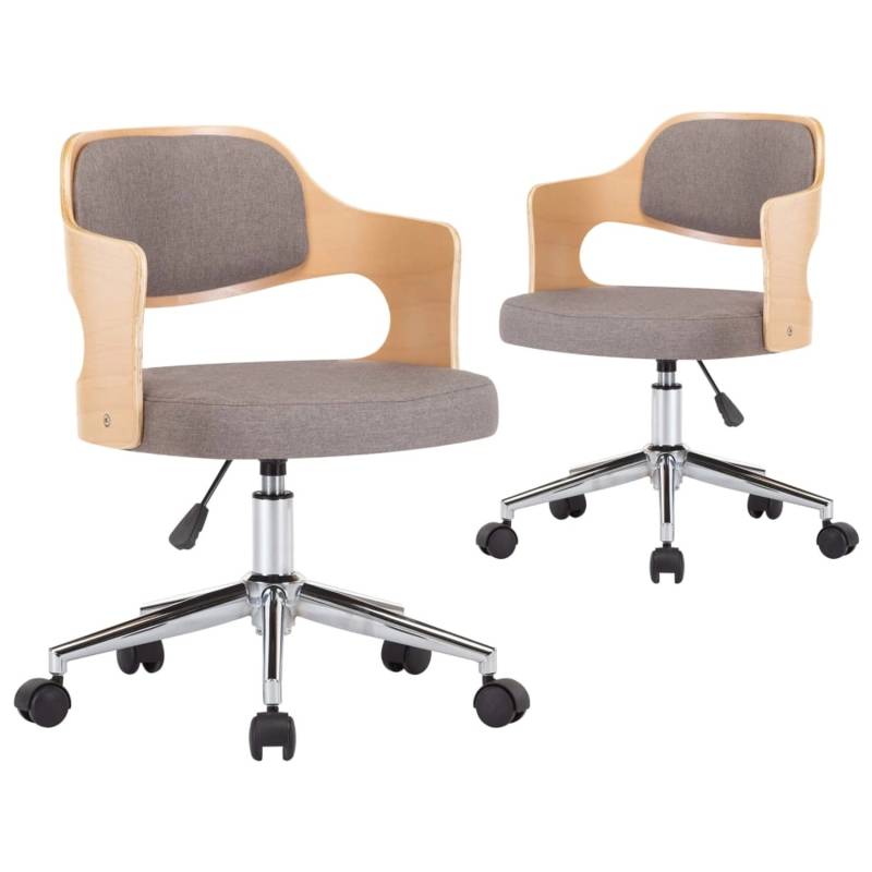 vidaXL Esszimmerstühle 2 Stk Drehbar Taupe Bugholz und Stoff 3054941 vidaXL Esszimmerstühle 2 Stk Drehbar Taupe Bugholz und Stoff 3054941 von VIDAXL