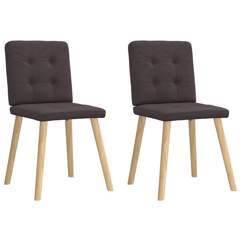 vidaXL Esszimmerstühle 2 Stk Dunkelbraun Stoff 4101072 vidaXL Esszimmerstühle 2 Stk Dunkelbraun Stoff 4101072 von VIDAXL