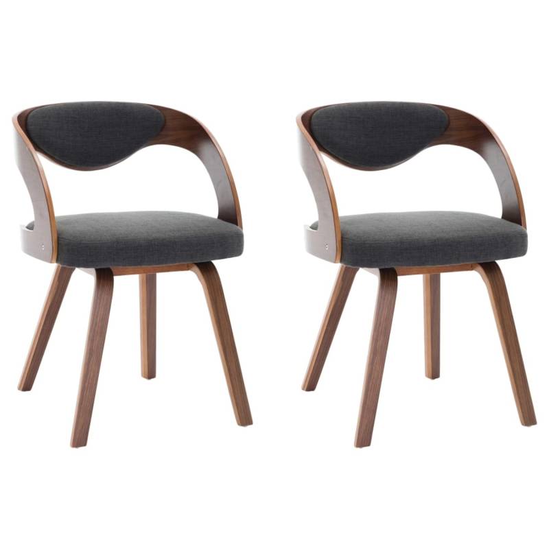 vidaXL Esszimmerstühle 2 Stk Dunkelgrau Bugholz und Stoff 283103 vidaXL Esszimmerstühle 2 Stk Dunkelgrau Bugholz und Stoff 283103 von VIDAXL