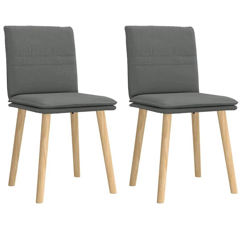 vidaXL Esszimmerstühle 2 Stk Dunkelgrau Stoff 4101256 vidaXL Esszimmerstühle 2 Stk Dunkelgrau Stoff 4101256 von VIDAXL