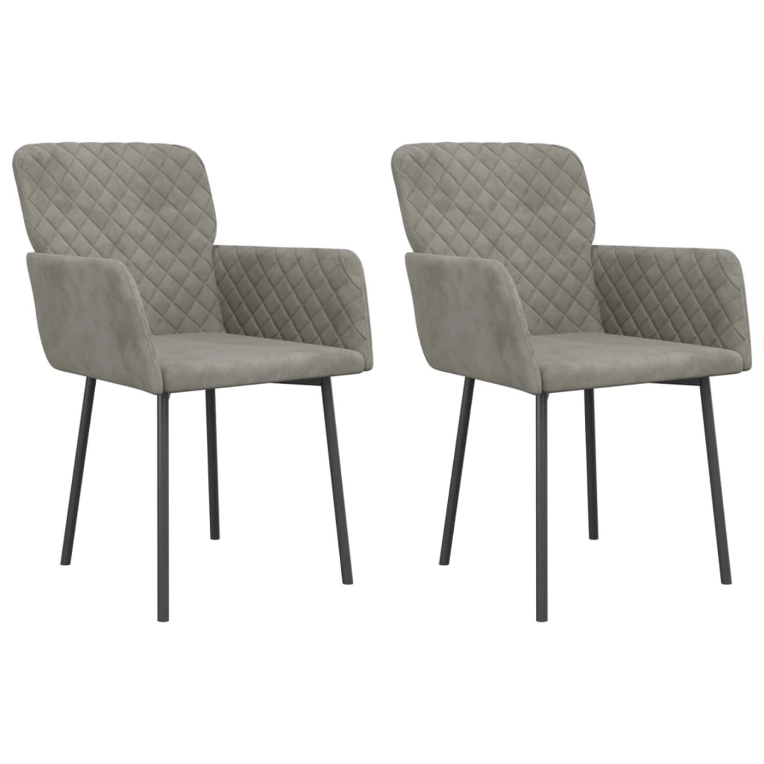 vidaXL Esszimmerstühle 2 Stk Hellgrau Samt 344779 vidaXL Esszimmerstühle 2 Stk Hellgrau Samt 344779 von VIDAXL