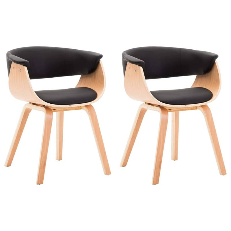 vidaXL Esszimmerstühle 2 Stk Schwarz Bugholz und Kunstleder 278733 vidaXL Esszimmerstühle 2 Stk Schwarz Bugholz und Kunstleder 278733 von VIDAXL
