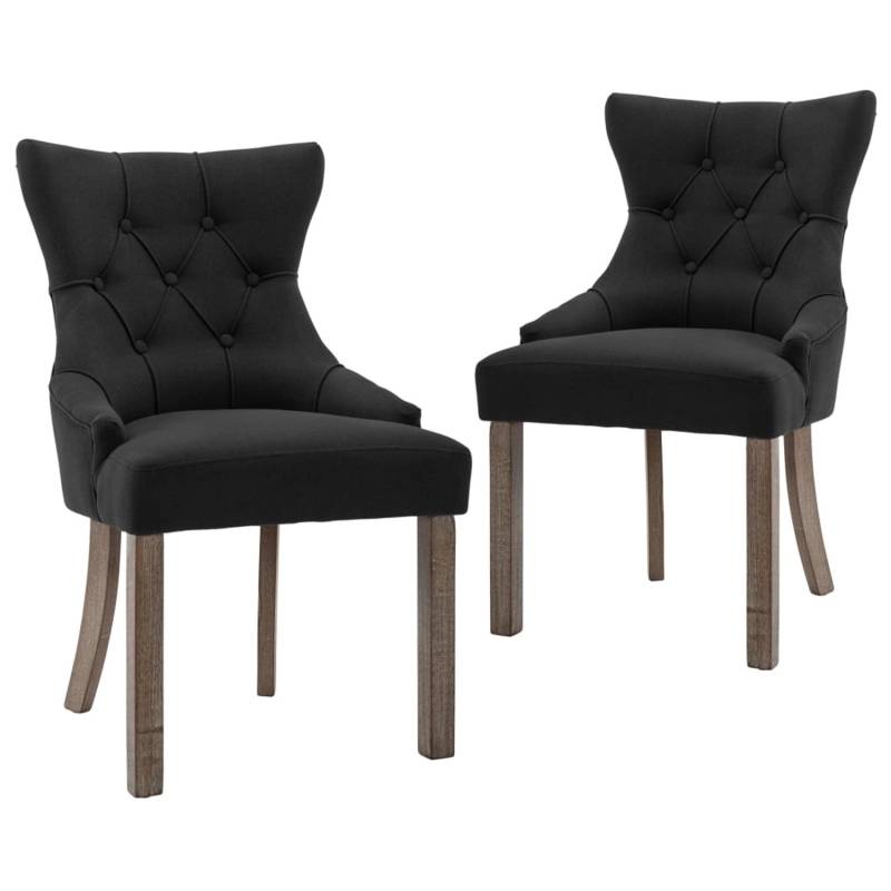 vidaXL Esszimmerstühle 2 Stk Schwarz Stoff 287942 vidaXL Esszimmerstühle 2 Stk Schwarz Stoff 287942 von VIDAXL
