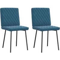 vidaXL Esszimmerstühle 2 Stk. Blau Samt vidaXL Esszimmerstühle 2 Stk. Blau Samt von VIDAXL