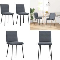 vidaXL Esszimmerstühle 2 Stk. Dunkelgrau Samt von VIDAXL