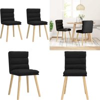 vidaXL Esszimmerstühle 2 Stk. Schwarz Stoff von VIDAXL