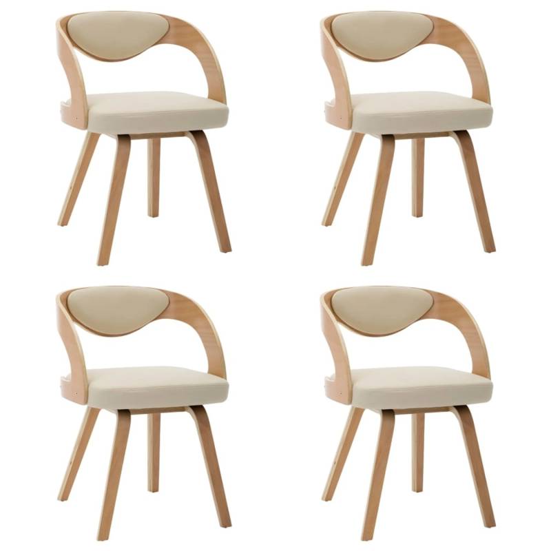 vidaXL Esszimmerstühle 4 Stk Creme Bugholz und Kunstleder 278844 vidaXL Esszimmerstühle 4 Stk Creme Bugholz und Kunstleder 278844 von VIDAXL