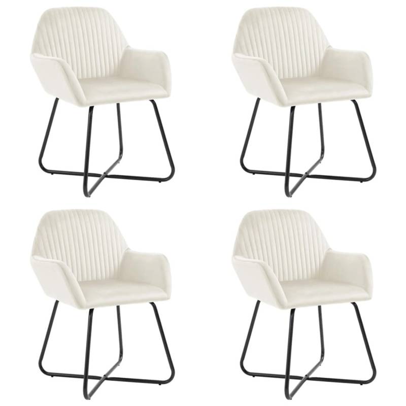 vidaXL Esszimmerstühle 4 Stk Creme Samt 277013 vidaXL Esszimmerstühle 4 Stk Creme Samt 277013 von VIDAXL