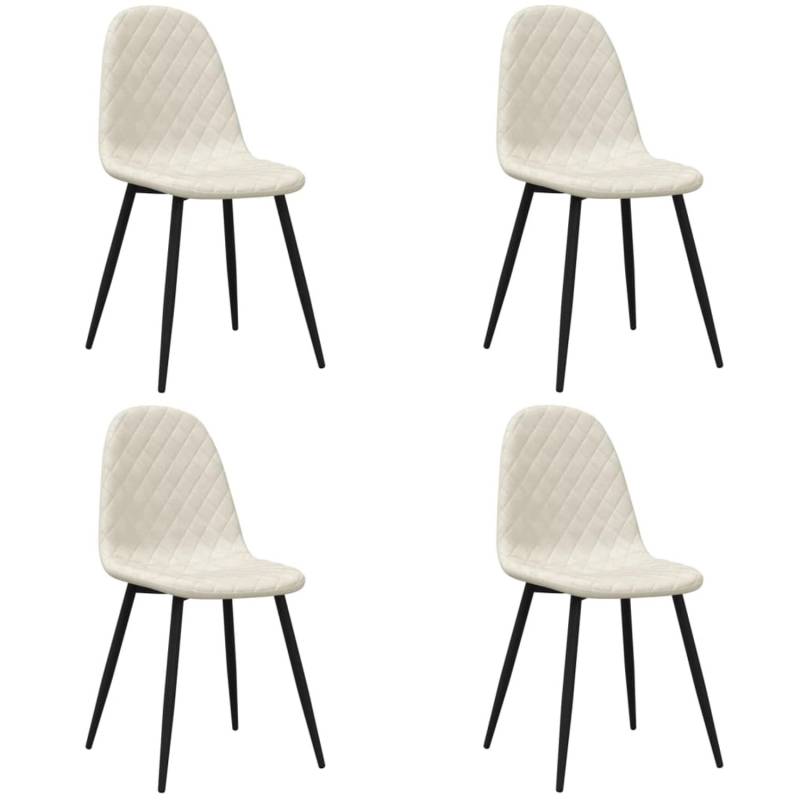 vidaXL Esszimmerstühle 4 Stk Cremeweiß Samt 325666 vidaXL Esszimmerstühle 4 Stk Cremeweiß Samt 325666 von VIDAXL