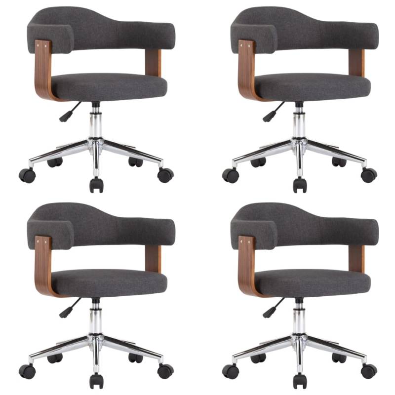 vidaXL Esszimmerstühle 4 Stk Drehbar Grau Bugholz und Stoff 3054903 vidaXL Esszimmerstühle 4 Stk Drehbar Grau Bugholz und Stoff 3054903 von VIDAXL
