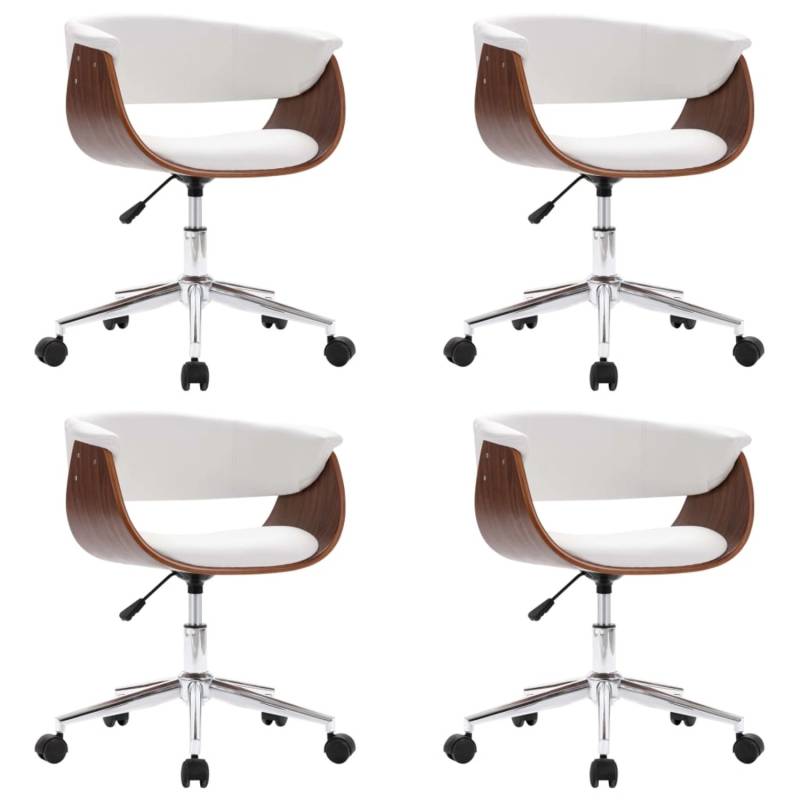 vidaXL Esszimmerstühle 4 Stk Drehbar Weiß Kunstleder 3054876 vidaXL Esszimmerstühle 4 Stk Drehbar Weiß Kunstleder 3054876 von VIDAXL