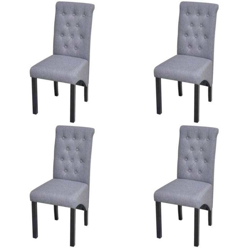 vidaXL Esszimmerstühle 4 Stk Hellgrau Stoff 272245 vidaXL Esszimmerstühle 4 Stk Hellgrau Stoff 272245 von VIDAXL