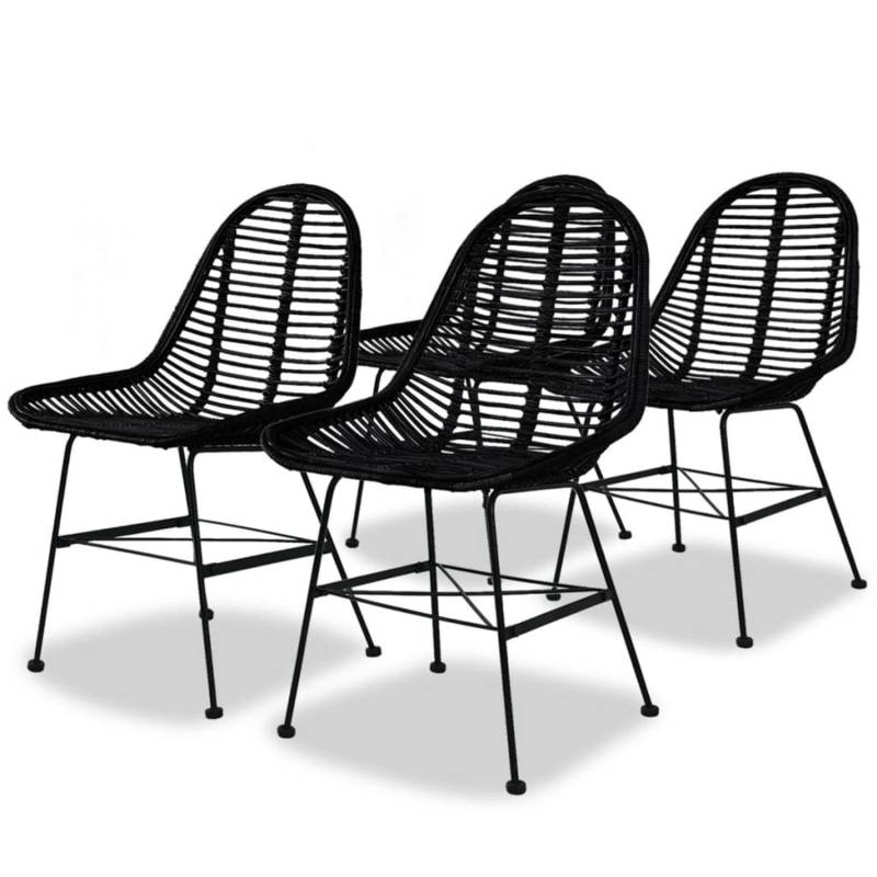 vidaXL Esszimmerstühle 4 Stk Natur Rattan Schwarz 244572 vidaXL Esszimmerstühle 4 Stk Natur Rattan Schwarz 244572 von VIDAXL