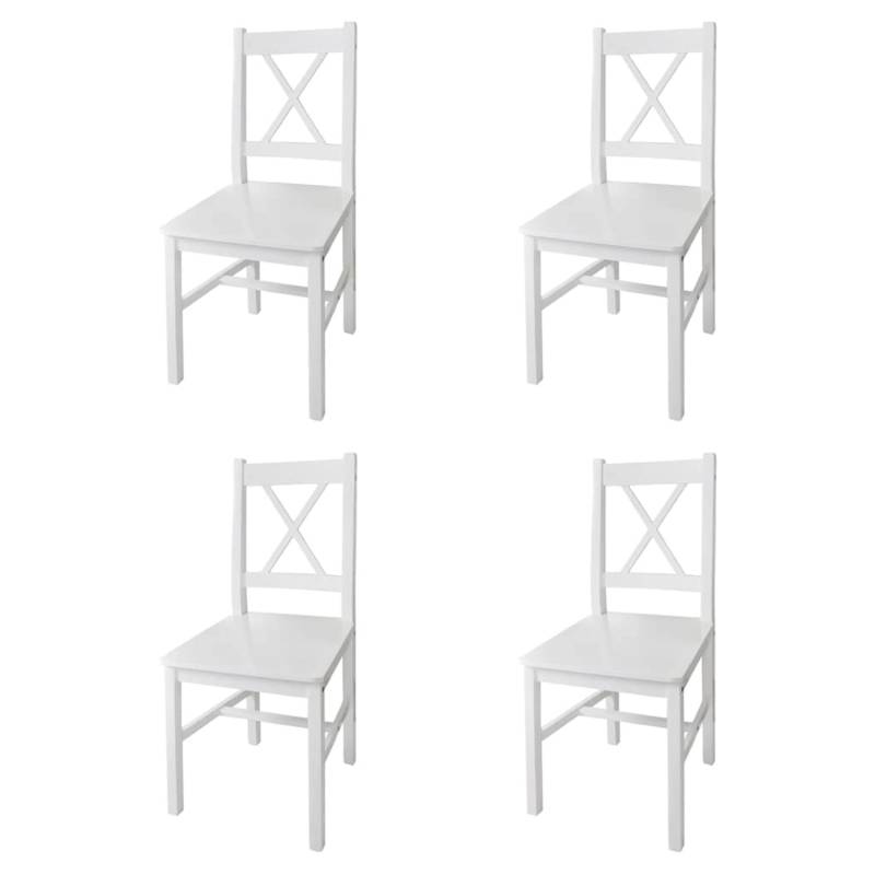 vidaXL Esszimmerstühle 4 Stk Weiß Kiefernholz 241511 vidaXL Esszimmerstühle 4 Stk Weiß Kiefernholz 241511 von VIDAXL