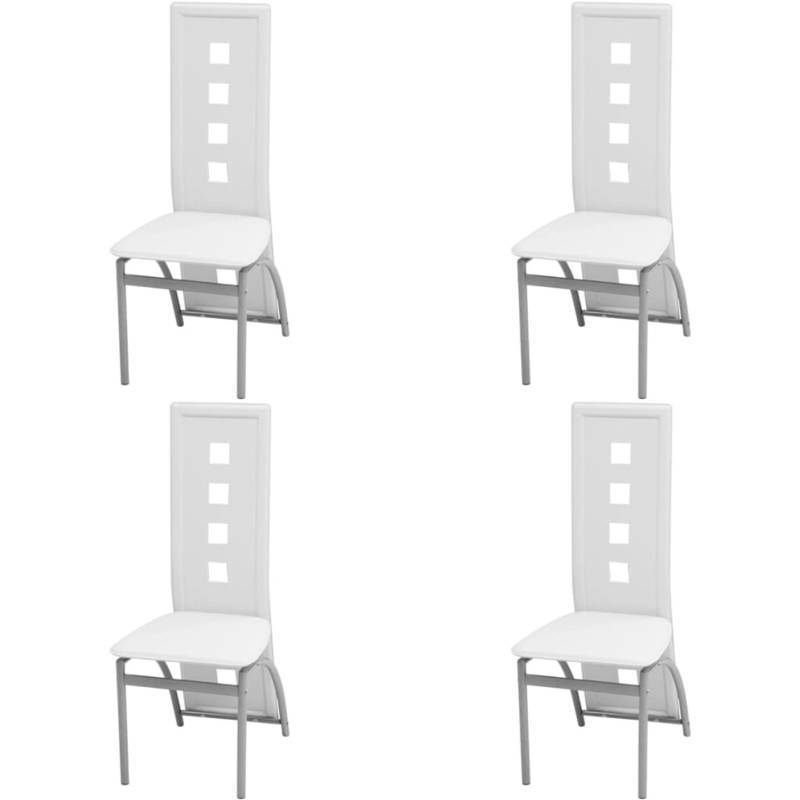 vidaXL Esszimmerstühle 4 Stk Weiß Kunstleder 243647 vidaXL Esszimmerstühle 4 Stk Weiß Kunstleder 243647 von VIDAXL