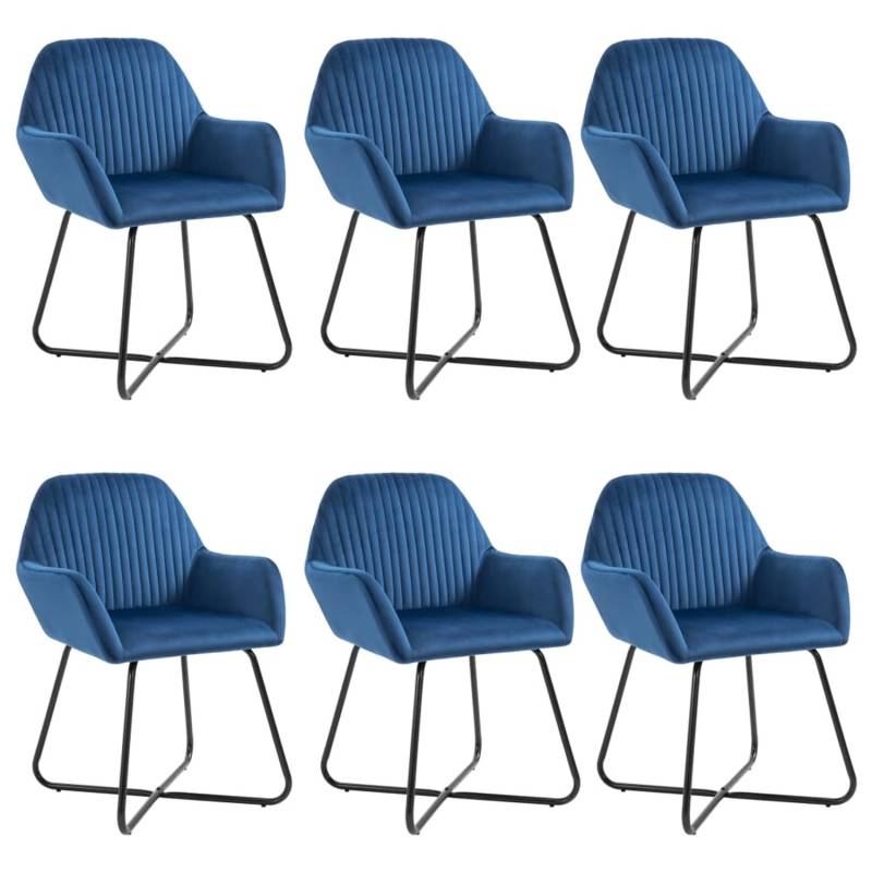 vidaXL Esszimmerstühle 6 Stk Blau Samt 277006 vidaXL Esszimmerstühle 6 Stk Blau Samt 277006 von VIDAXL
