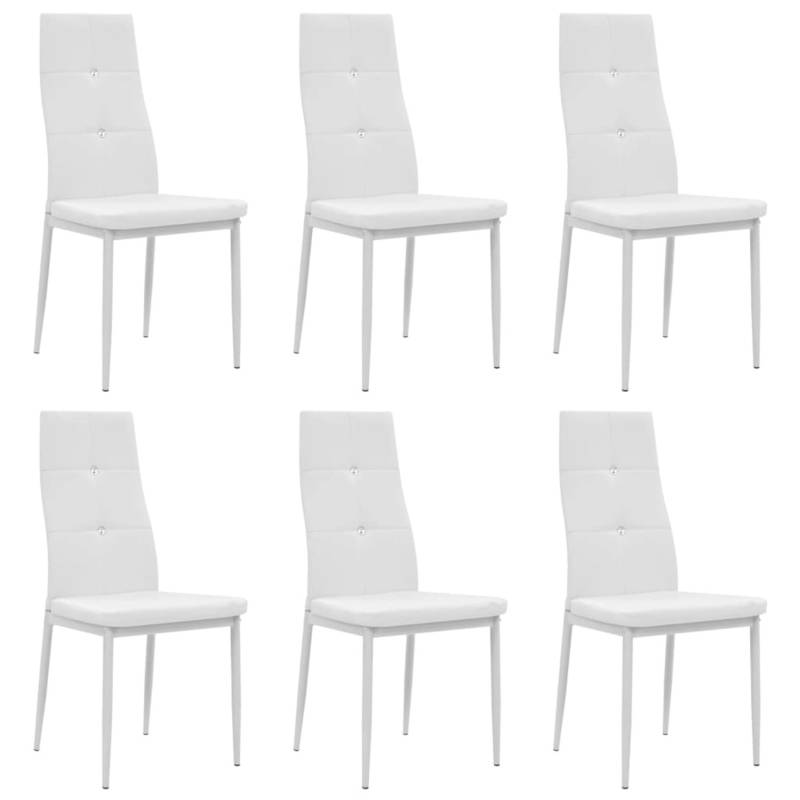 vidaXL Esszimmerstühle 6 Stk Kunstleder Weiß 275436 vidaXL Esszimmerstühle 6 Stk Kunstleder Weiß 275436 von VIDAXL