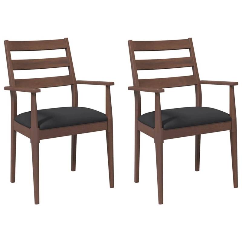 vidaXL Esszimmerstühle mit Kissen 2 Stk Braun Massivholz Gummibaum 4102472 vidaXL Esszimmerstühle mit Kissen 2 Stk Braun Massivholz Gummibaum 4102472 von VIDAXL