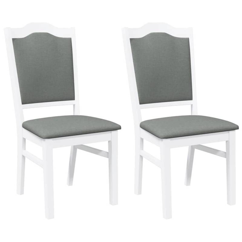 vidaXL Esszimmerstühle mit Kissen 2 Stk Weiß Massivholz Gummibaum 4102469 vidaXL Esszimmerstühle mit Kissen 2 Stk Weiß Massivholz Gummibaum 4102469 von VIDAXL