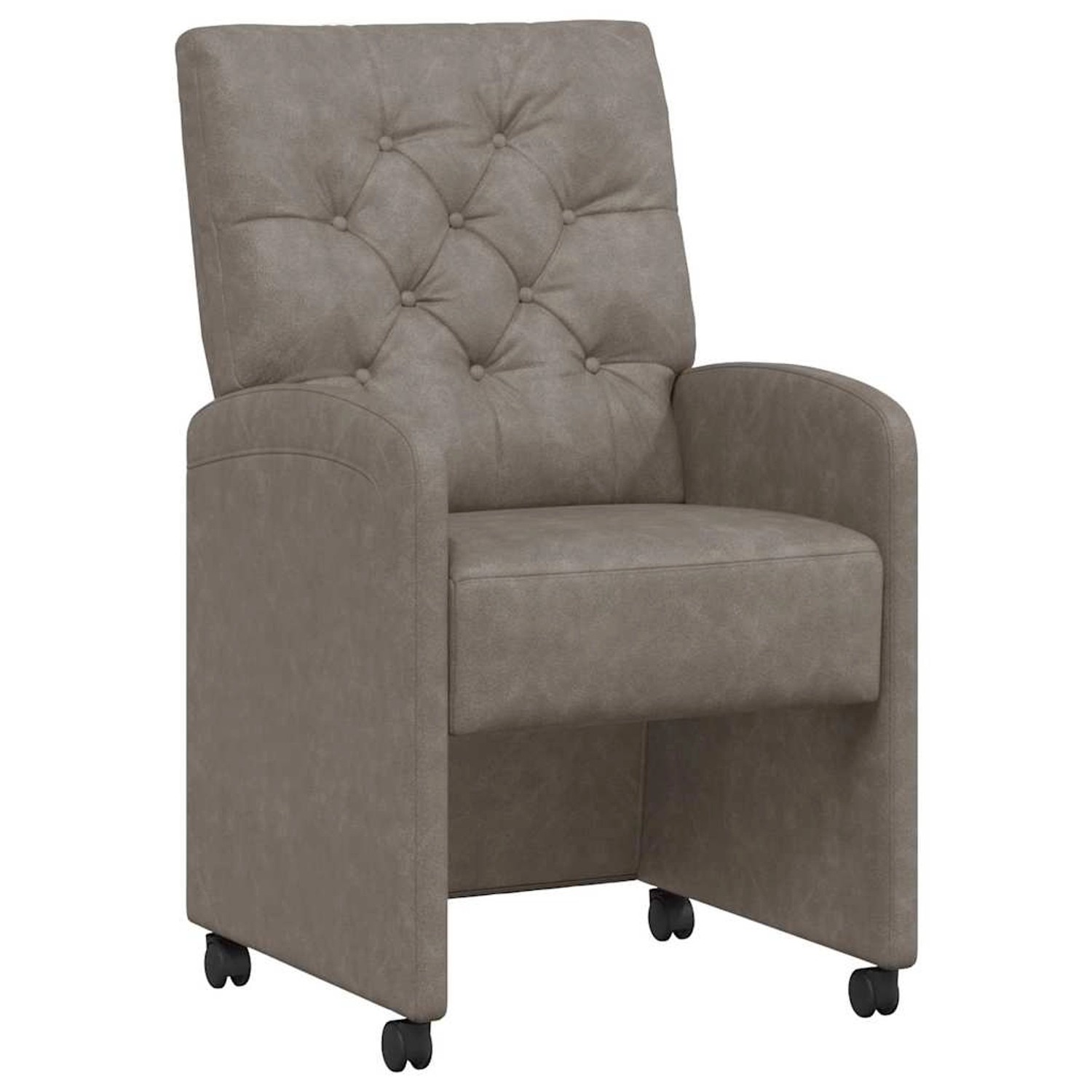 vidaXL Esszimmerstühle mit Rollen 2 Stk Grau 58 x 67 x 97 cm 42017859 vidaXL Esszimmerstühle mit Rollen 2 Stk Grau 58 x 67 x 97 cm 42017859 von VIDAXL