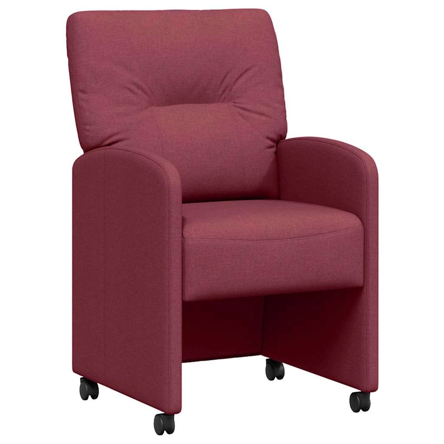 vidaXL Esszimmerstühle mit Rollen 2 Stk Weinrot 57 x 67 x 95 cm Stoff 42017850 vidaXL Esszimmerstühle mit Rollen 2 Stk Weinrot 57 x 67 x 95 cm Stoff 42017850 von VIDAXL