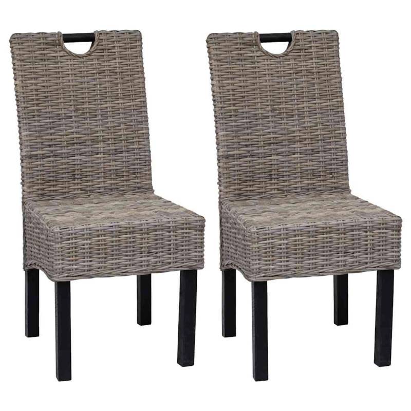 vidaXL Esszimmerstuhl 2 Stk Kubu-Rattan Mangoholz 243638 vidaXL Esszimmerstuhl 2 Stk Kubu-Rattan Mangoholz 243638 von VIDAXL
