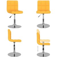 vidaXL Esszimmerstuhl Drehbar Gelb Stoff von VIDAXL