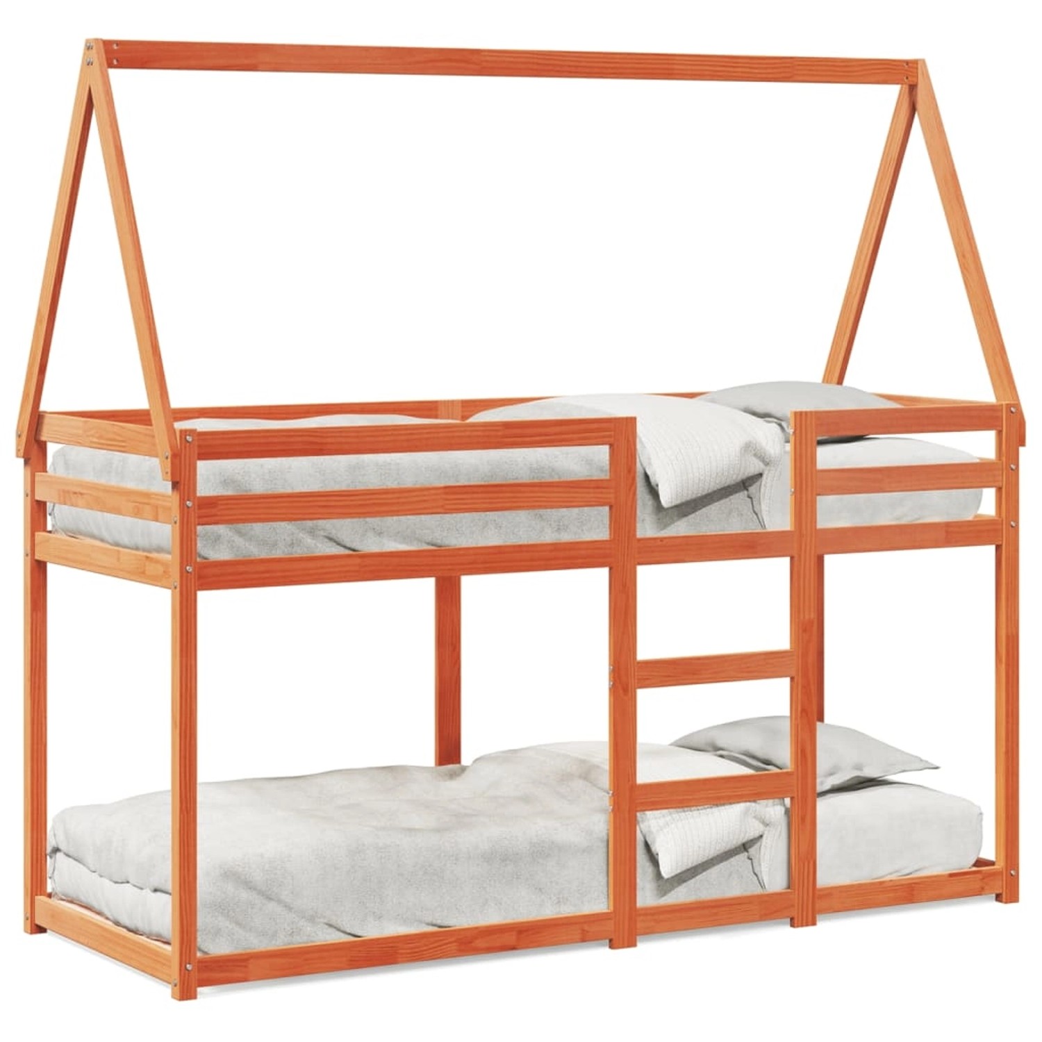 vidaXL Etagenbett mit Dach Wachsbraun 80x200 cm Massivholz Kiefer2104767 vidaXL Etagenbett mit Dach Wachsbraun 80x200 cm Massivholz Kiefer2104767 von VIDAXL