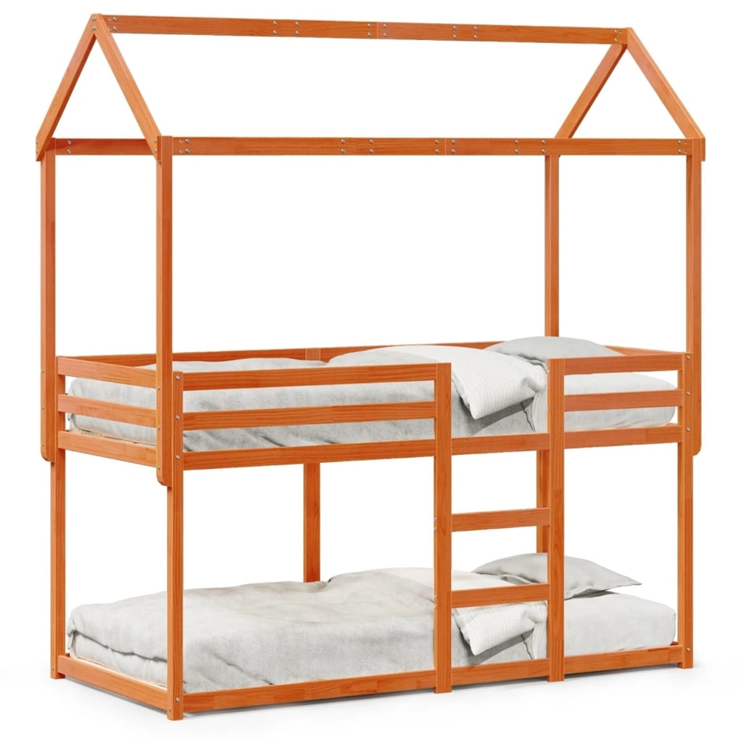 vidaXL Etagenbett mit Dach Wachsbraun 90x200 cm Massivholz Kiefer2100850 vidaXL Etagenbett mit Dach Wachsbraun 90x200 cm Massivholz Kiefer2100850 von VIDAXL
