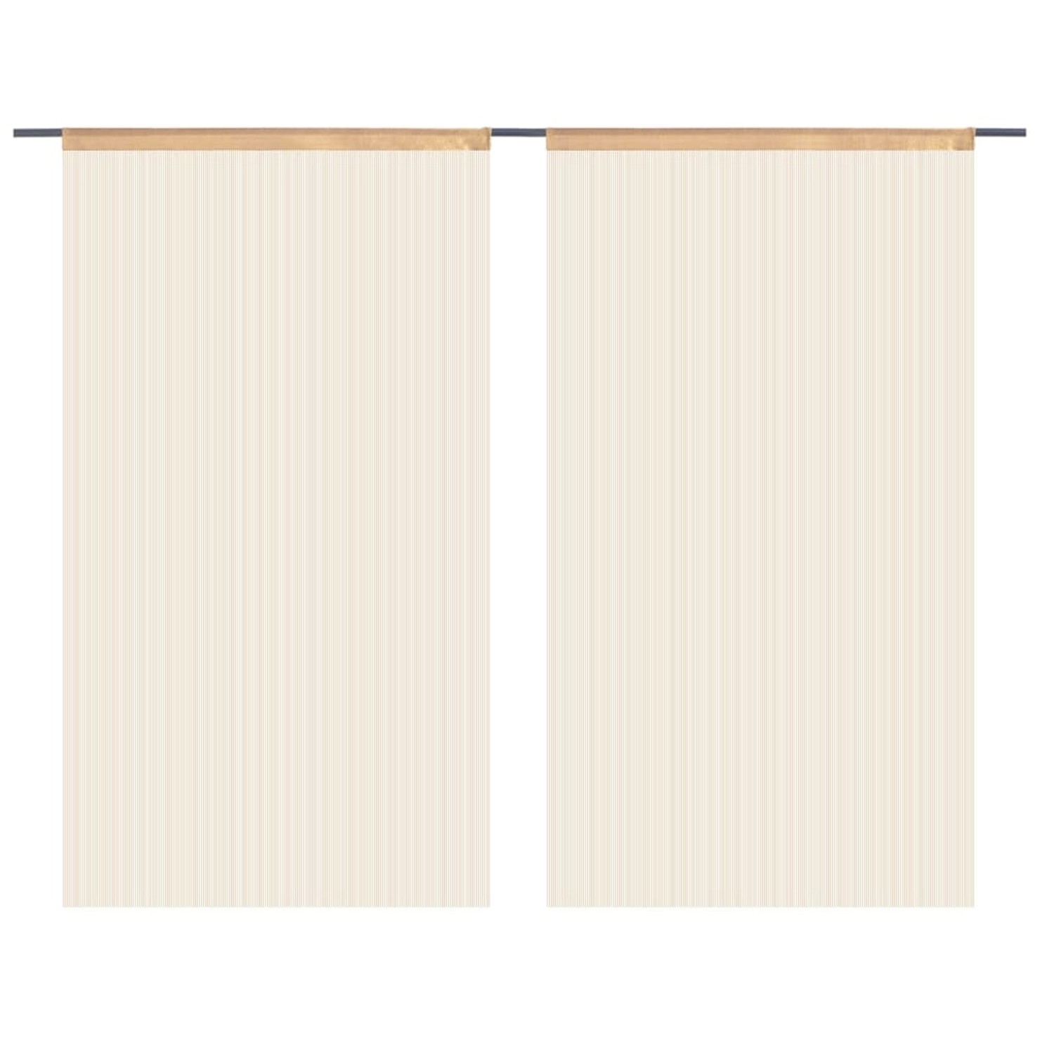 vidaXL Fadenvorhänge 2 Stk 140 x 250 cm Beige von VIDAXL