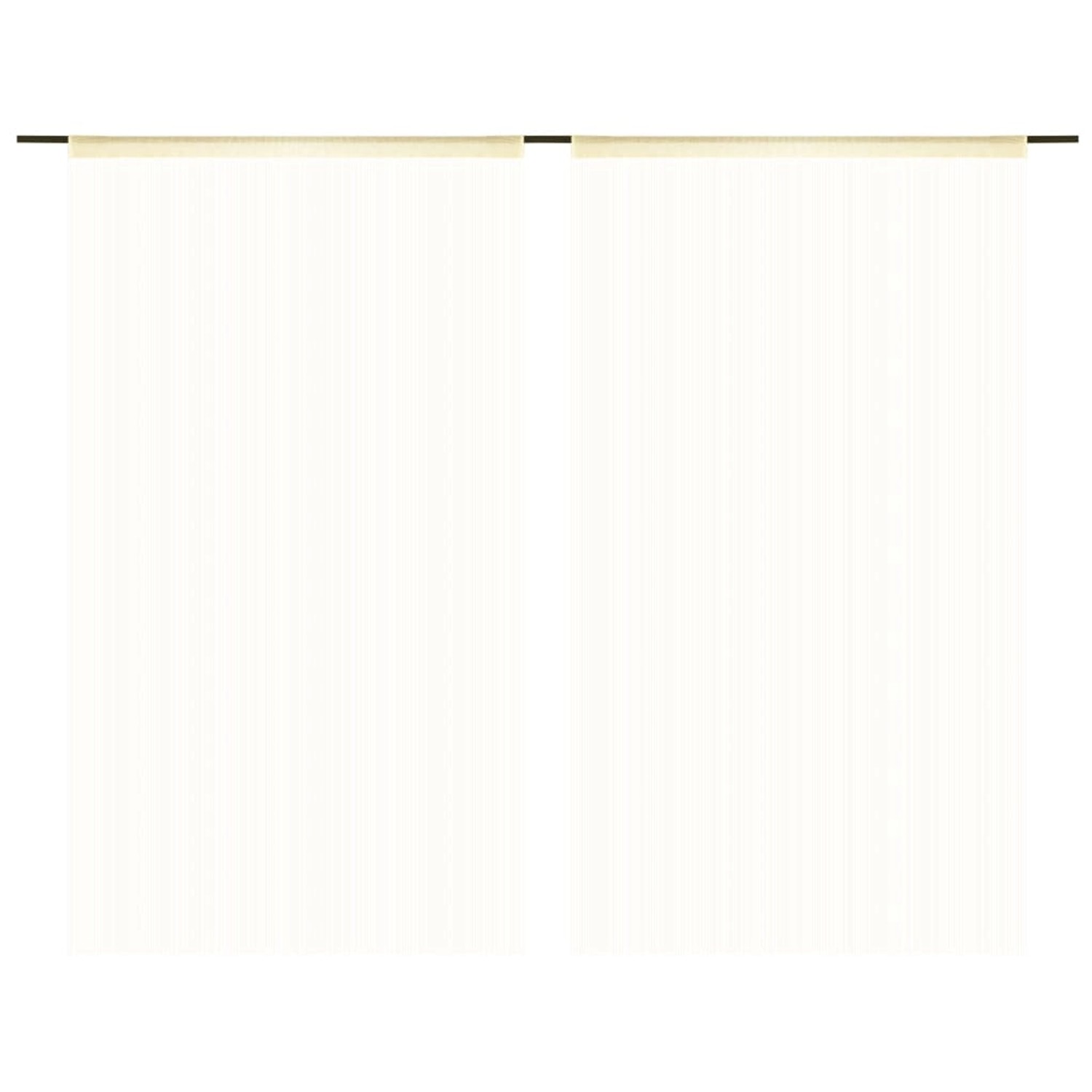 vidaXL Fadenvorhänge 2 Stk 140 x 250 cm Cremefarben von VIDAXL