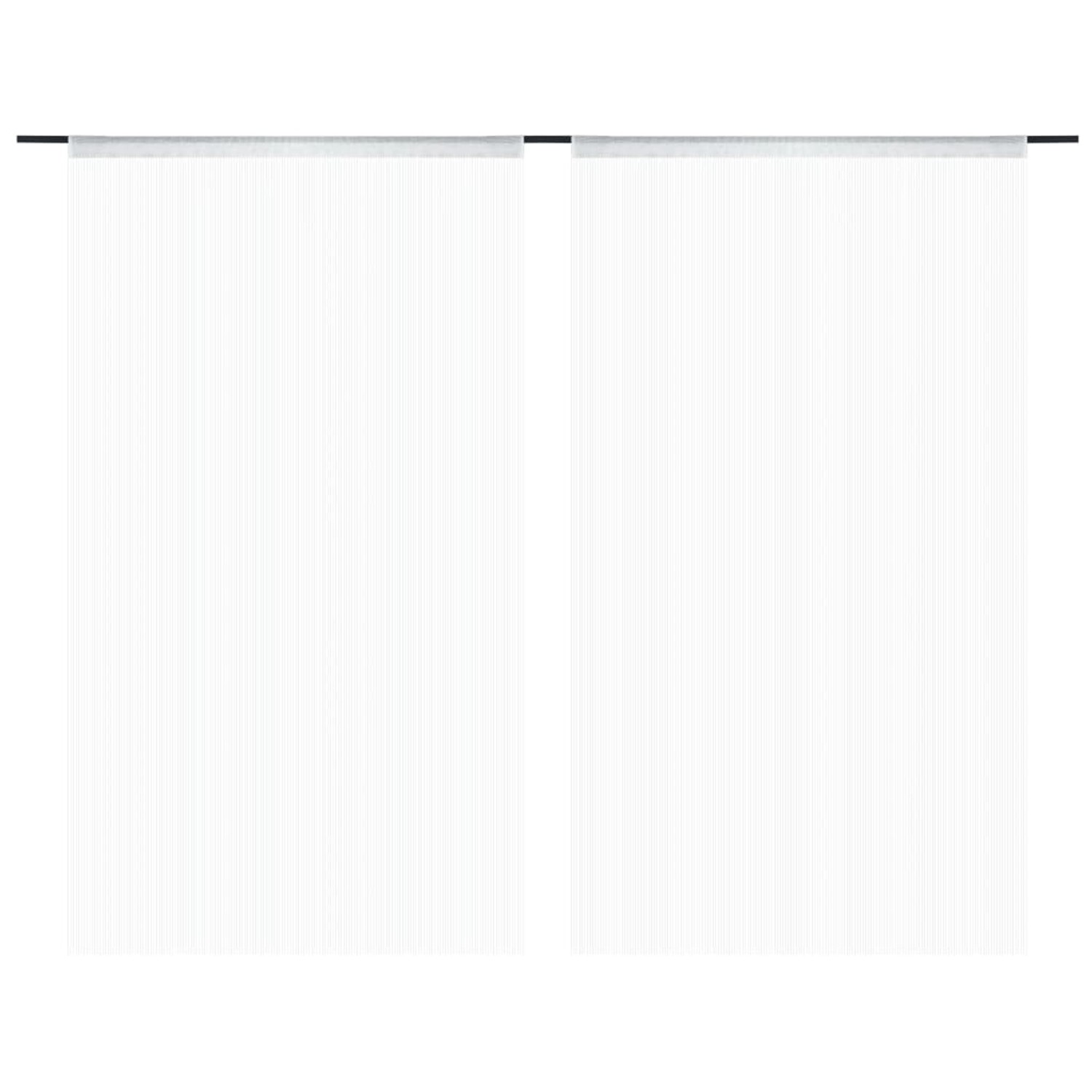 vidaXL Fadenvorhang 2 Stk100 x 250 cm Weiß von VIDAXL