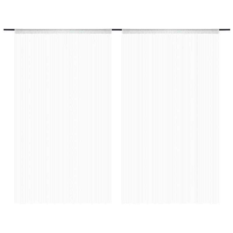 vidaXL Fadenvorhang 2 Stk100 x 250 cm Weiß von VIDAXL