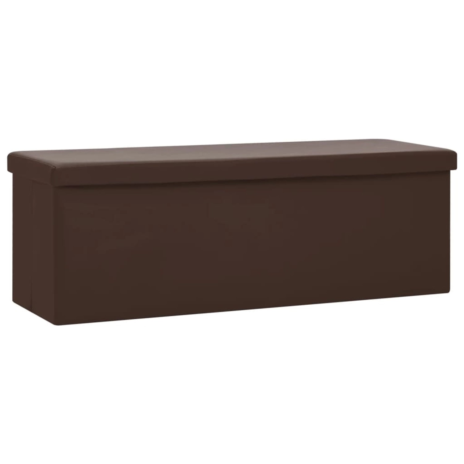 vidaXL Faltbare Sitzbank mit Stauraum Braun PVC vidaXL Faltbare Sitzbank mit Stauraum Braun PVC von VIDAXL