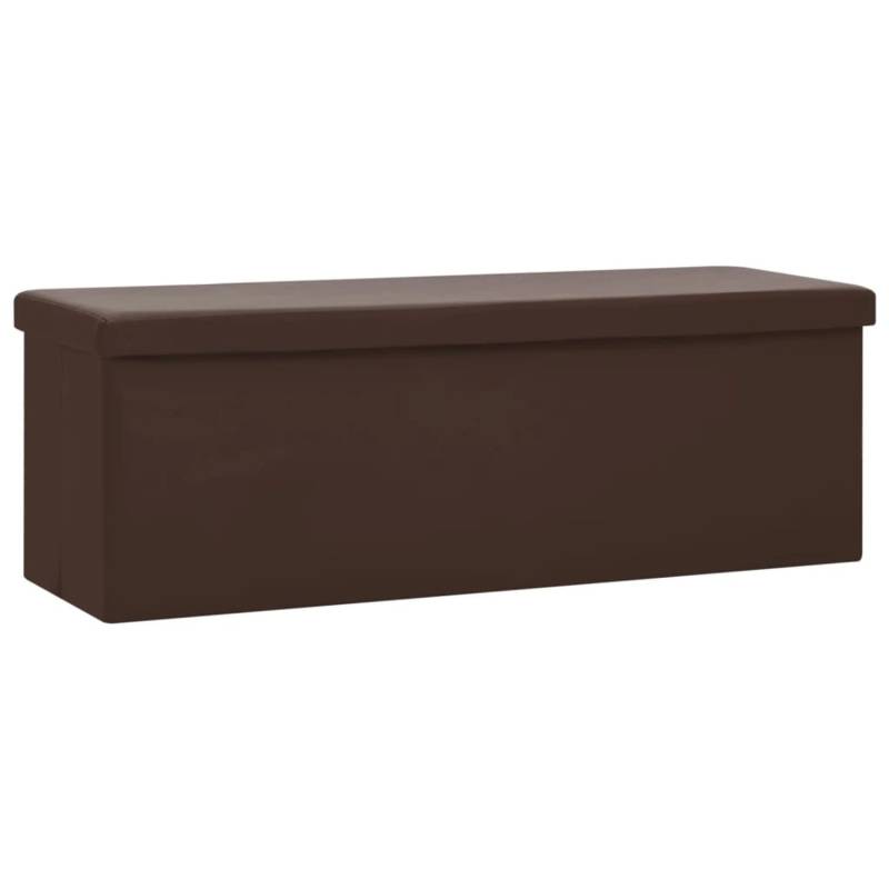 vidaXL Faltbare Sitzbank mit Stauraum Braun PVC von VIDAXL