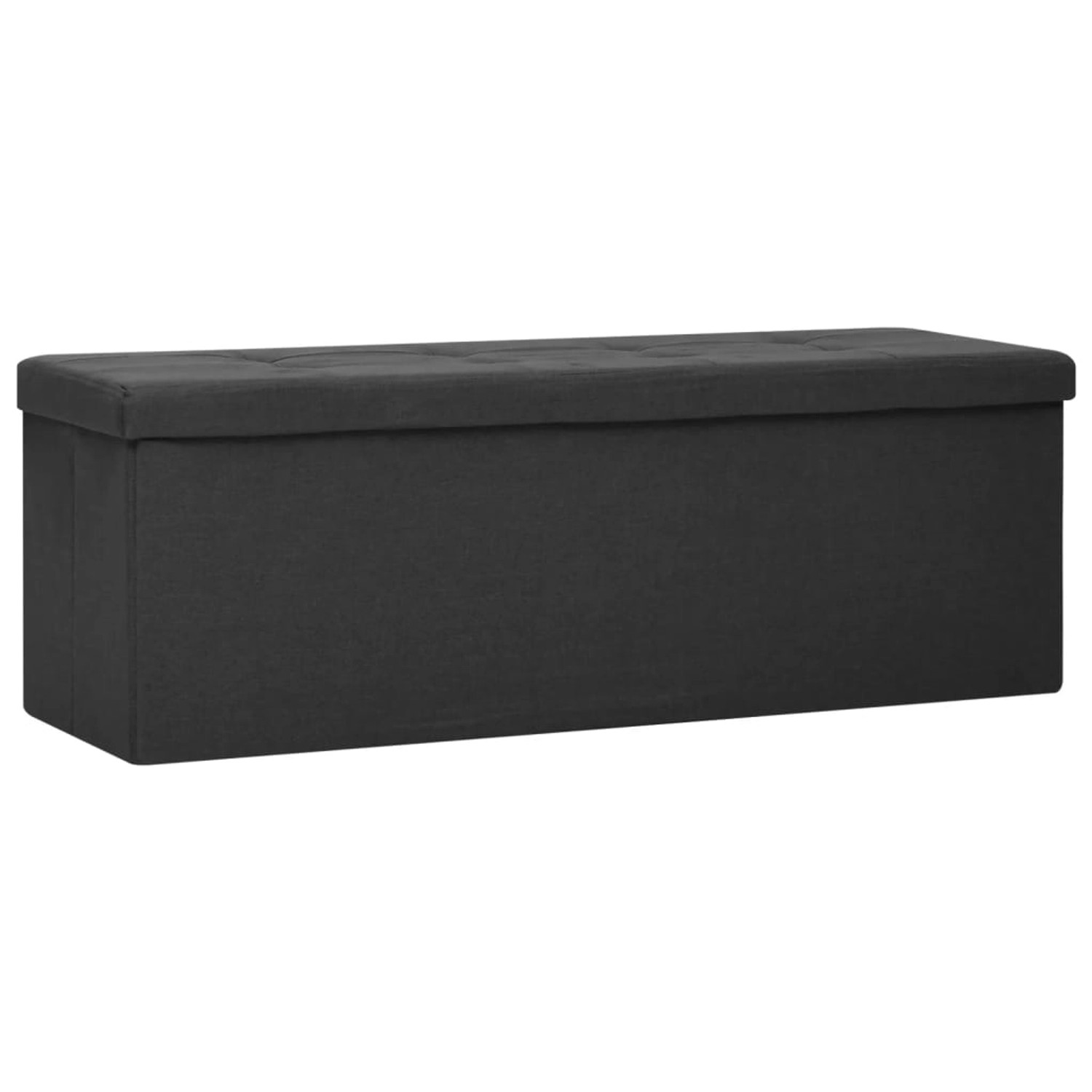 vidaXL Faltbare Sitzbank mit Stauraum Schwarz Leinenoptik vidaXL Faltbare Sitzbank mit Stauraum Schwarz Leinenoptik von VIDAXL
