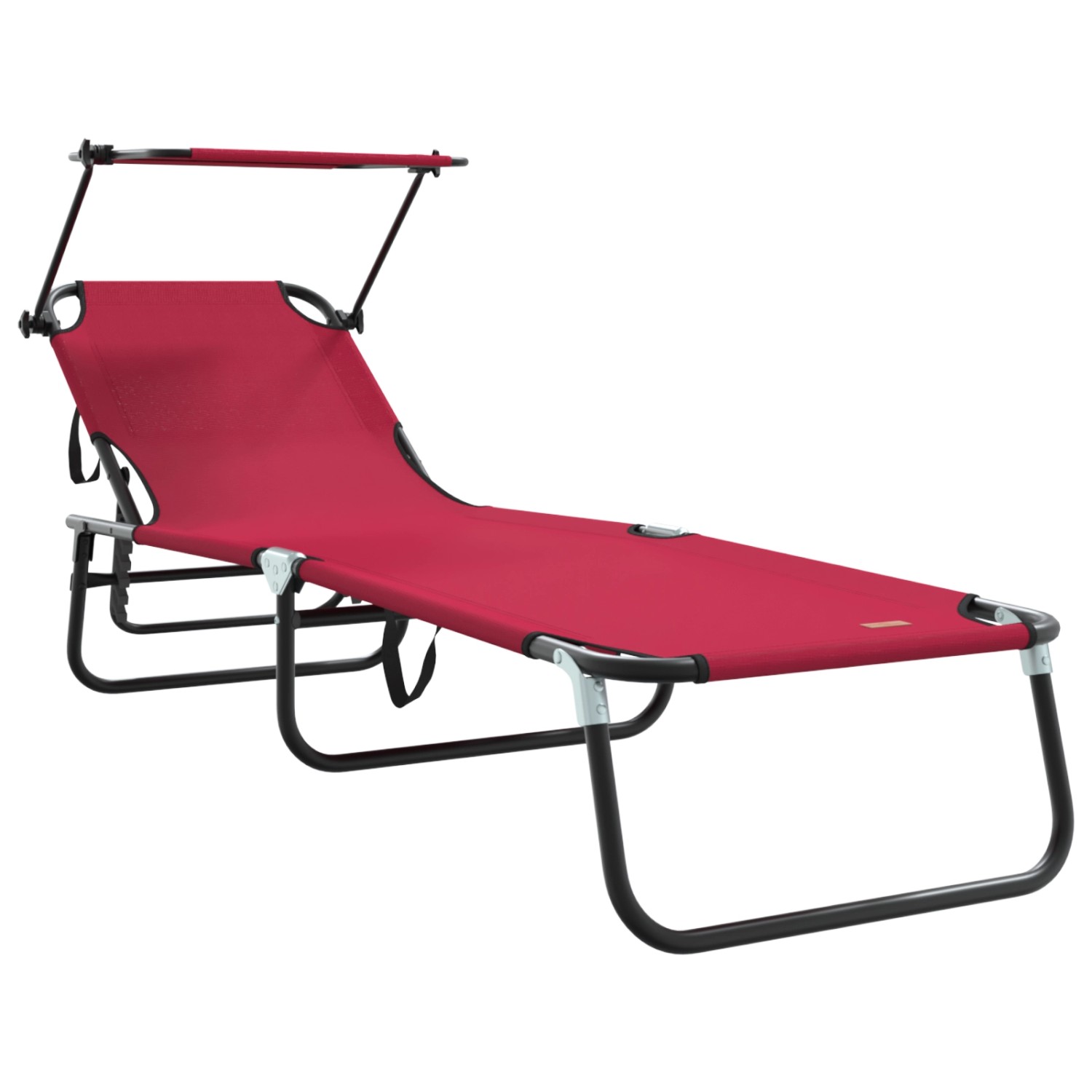vidaXL Faltbare Sonnenliege mit Sonnendach Rot 600D Oxford-Stoff 42003130 vidaXL Faltbare Sonnenliege mit Sonnendach Rot 600D Oxford-Stoff 42003130 von VIDAXL