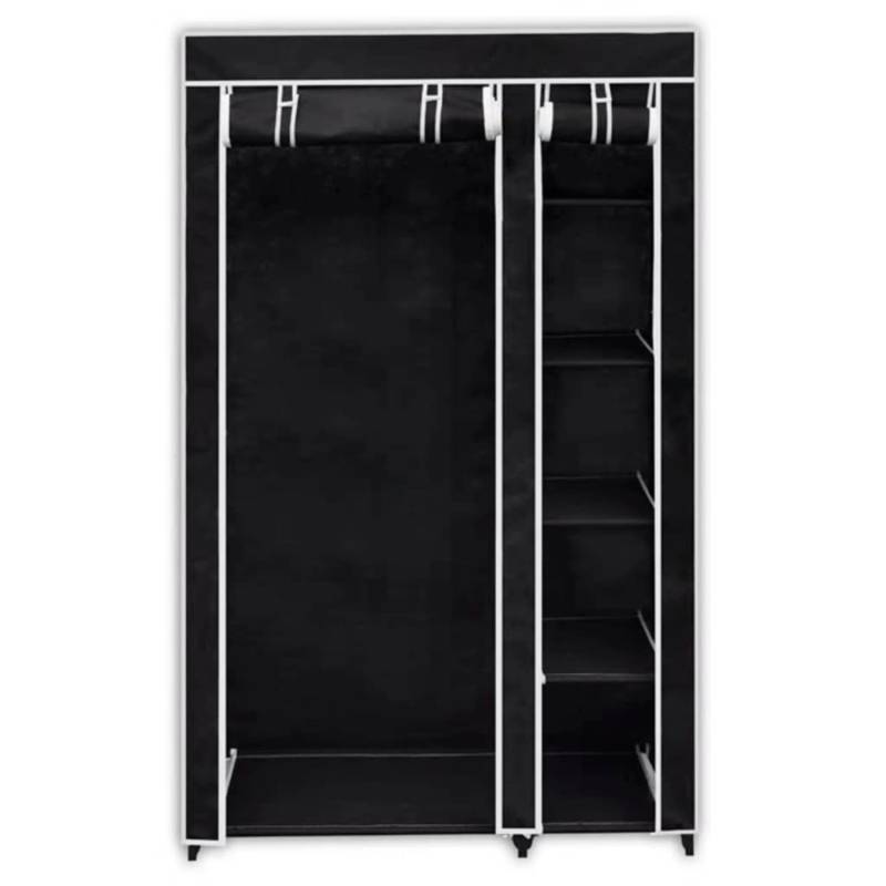vidaXL Faltbarer Stoffschrank Schwarz 110 x 45 x 175 cm von VIDAXL