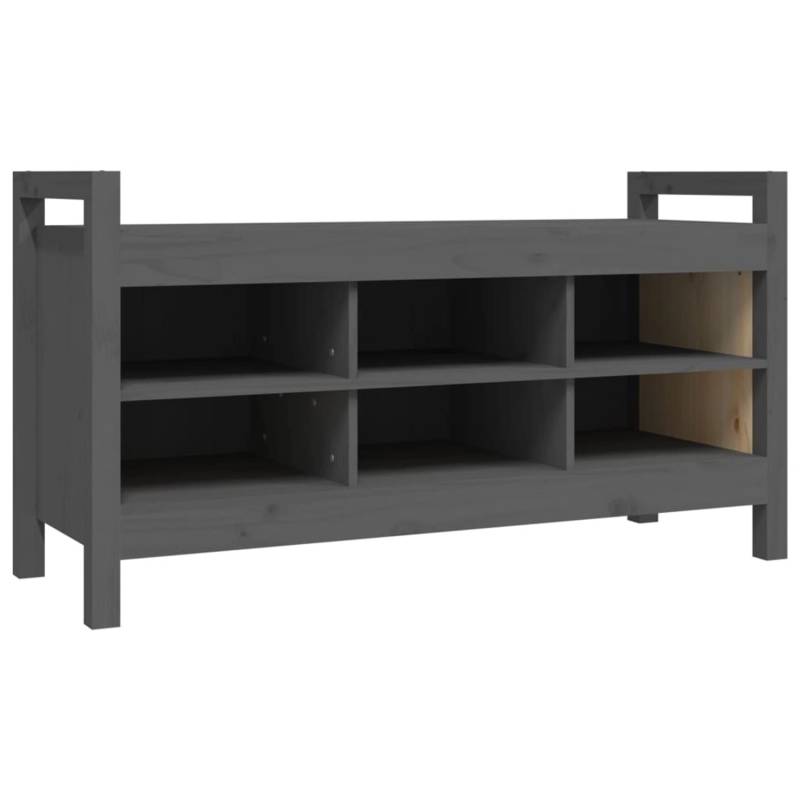 vidaXL Flurbank Grau 110x40x60 cm Massivholz Kiefer von VIDAXL