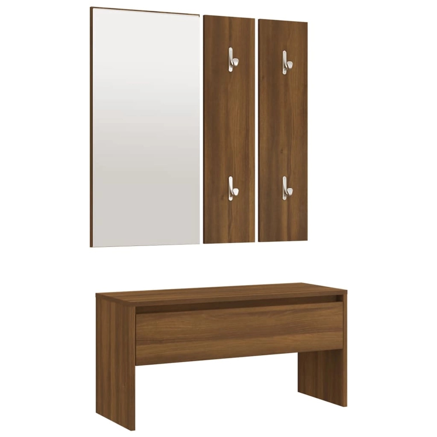 vidaXL Flurmöbel-Set Braun Eichen-Optik Holzwerkstoff vidaXL Flurmöbel-Set Braun Eichen-Optik Holzwerkstoff von VIDAXL