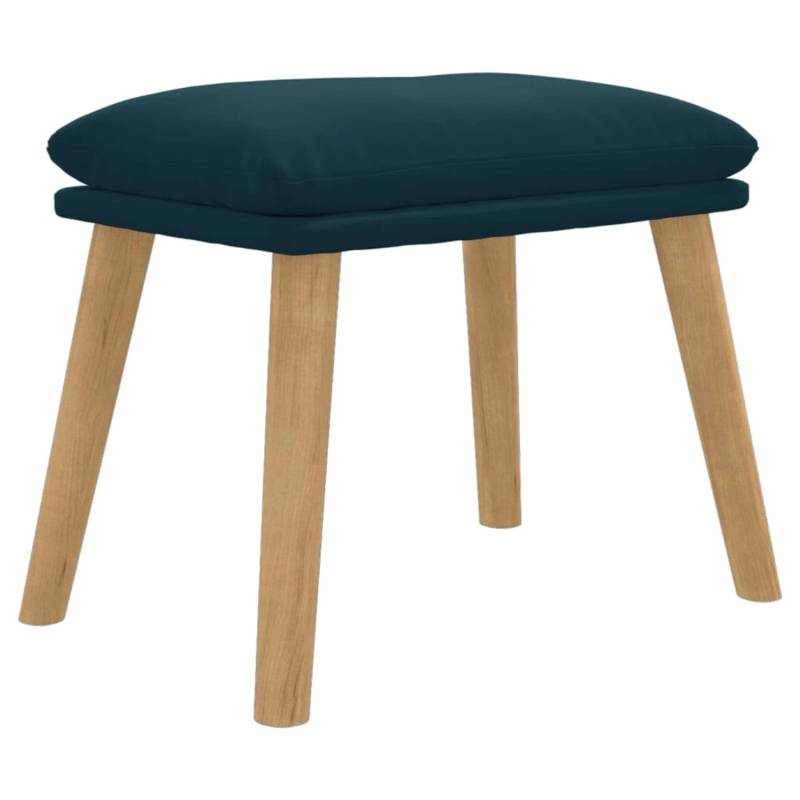 vidaXL Fußhocker Blau 45x29,5x39 cm Samt Modell 1 von VIDAXL