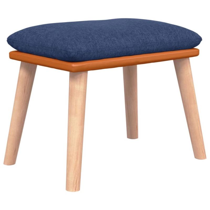 vidaXL Fußhocker Blau 45x29,5x39 cm Stoff und Kunstleder Modell 1 von VIDAXL